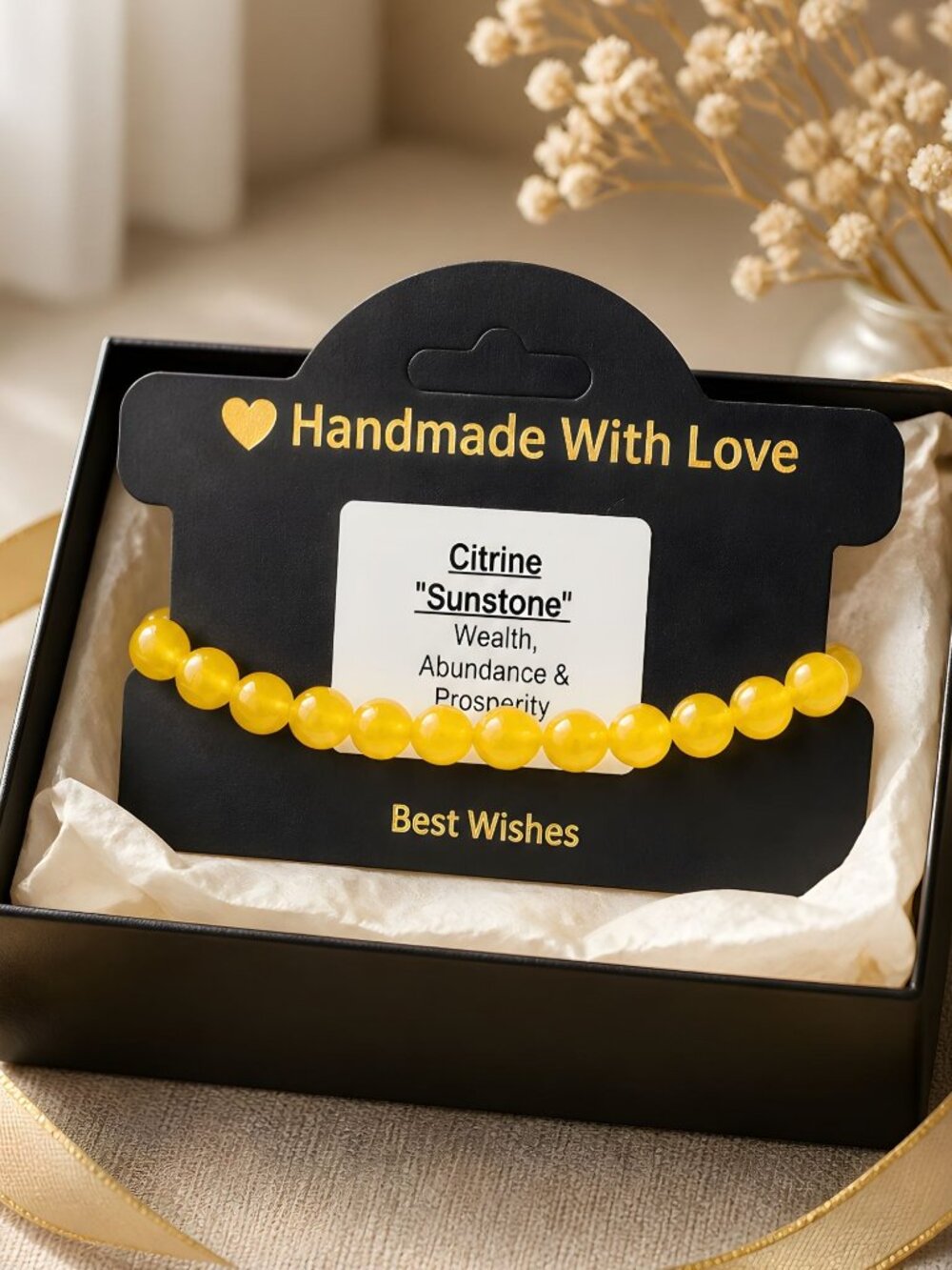 Hand Crafted ✦ Citrine Stretch Bracelet ✦ Wealth Abundance & Prosperity